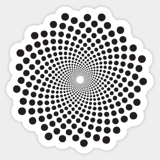 Fibonacci Sequence: Spiraling Dots Sticker